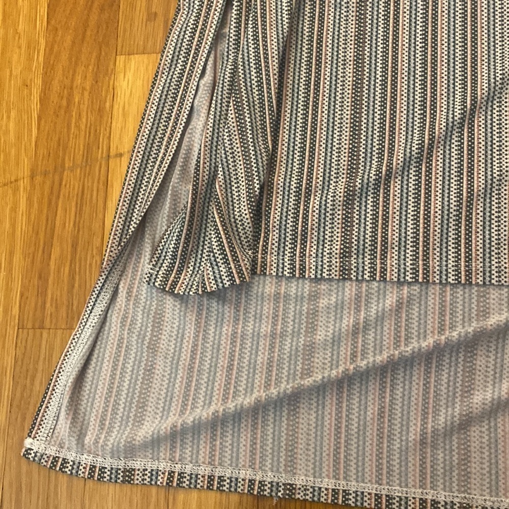BCBGeneration Women’s Blue and Pink Striped Dress With Slits Size L - Picture 2 of 11